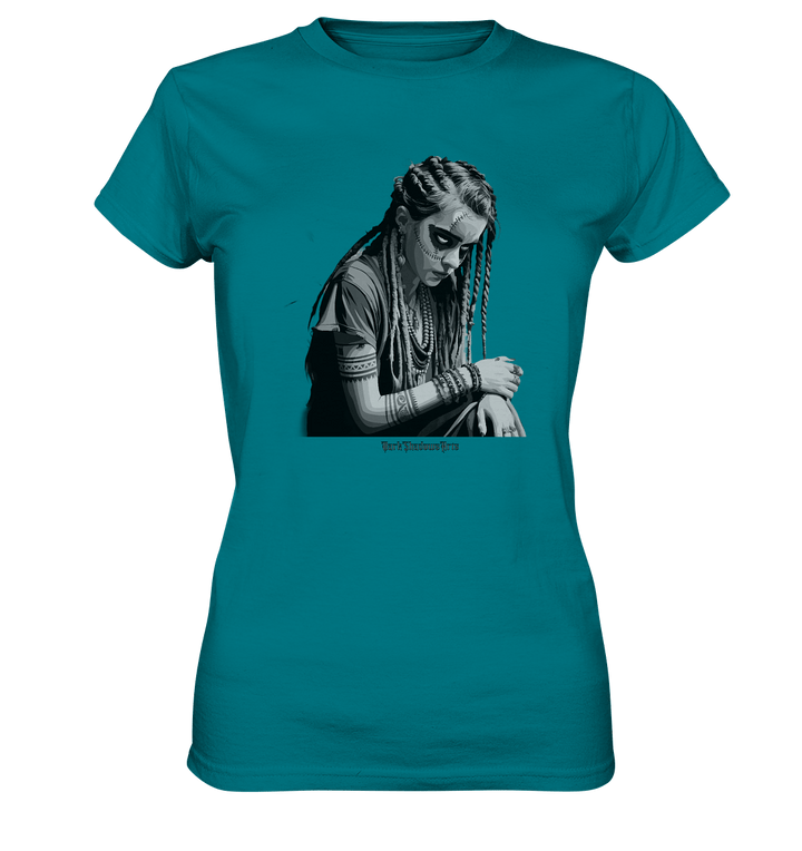 Enigmatic Veil Tattooed Persona - Ladies Premium Shirt | Lady - Shirts | Dark Shadows Arts