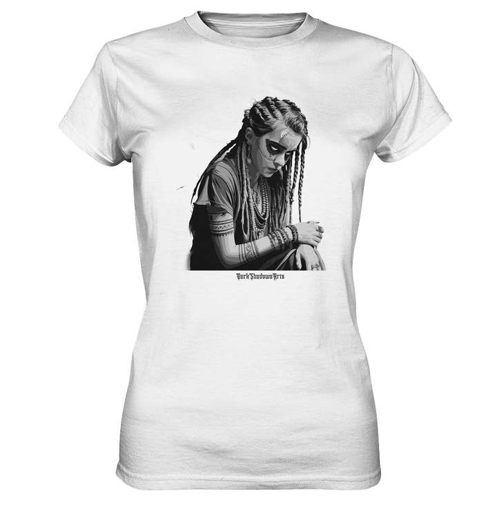Enigmatic Veil Tattooed Persona - Ladies Premium Shirt | Lady - Shirts | Dark Shadows Arts