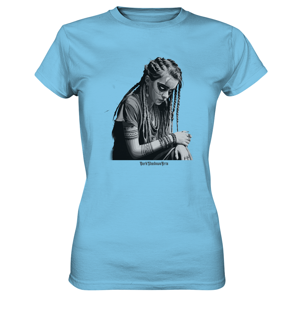 Enigmatic Veil Tattooed Persona - Ladies Premium Shirt | Lady - Shirts | Dark Shadows Arts