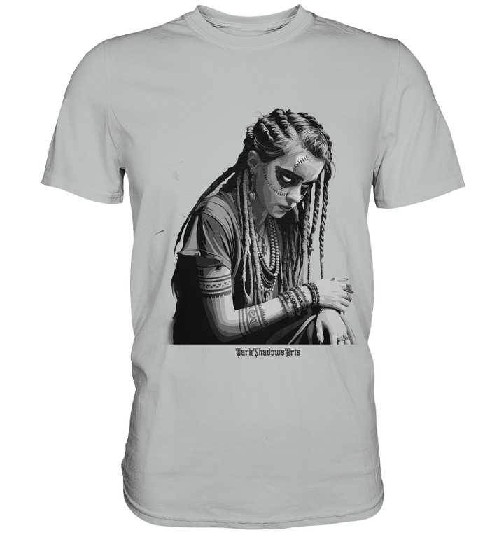 Enigmatic Veil Tattooed Persona - Premium Shirt | Unisex - Shirts | Dark Shadows Arts