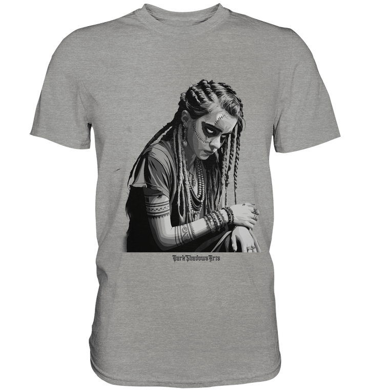 Enigmatic Veil Tattooed Persona - Premium Shirt | Unisex - Shirts | Dark Shadows Arts