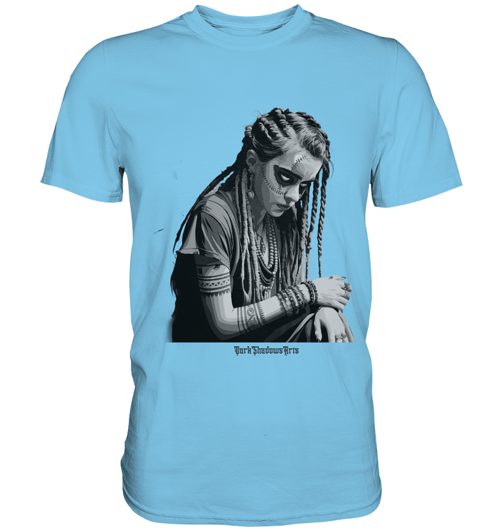 Enigmatic Veil Tattooed Persona - Premium Shirt | Unisex - Shirts | Dark Shadows Arts