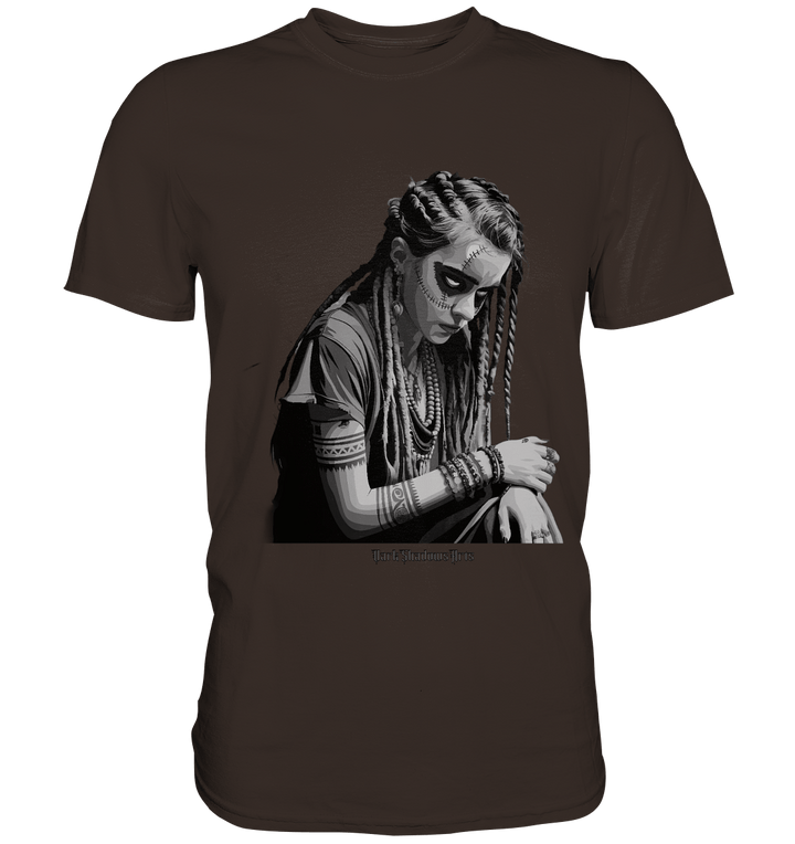 Enigmatic Veil Tattooed Persona - Premium Shirt | Unisex - Shirts | Dark Shadows Arts