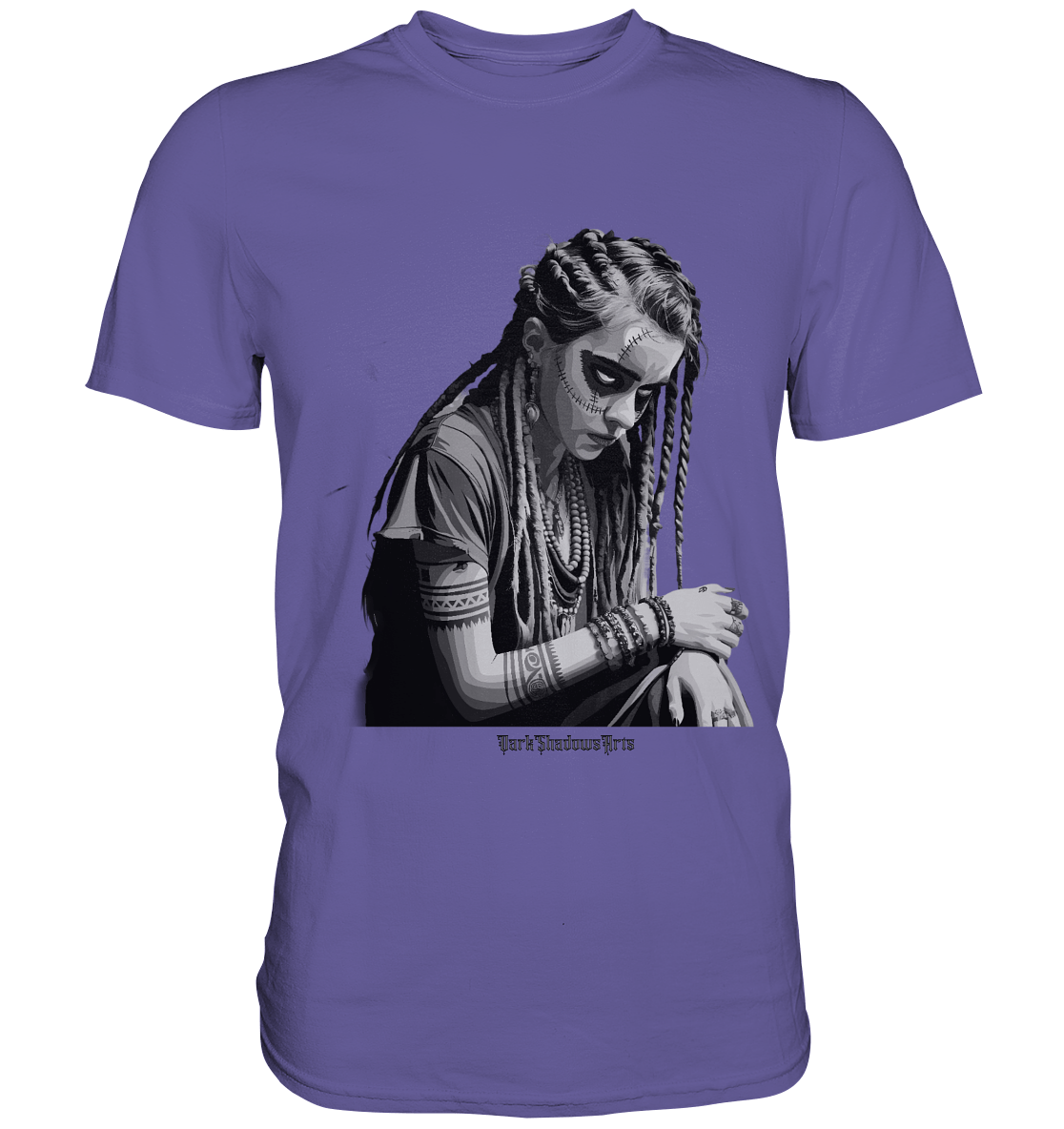 Enigmatic Veil Tattooed Persona - Premium Shirt | Unisex - Shirts | Dark Shadows Arts