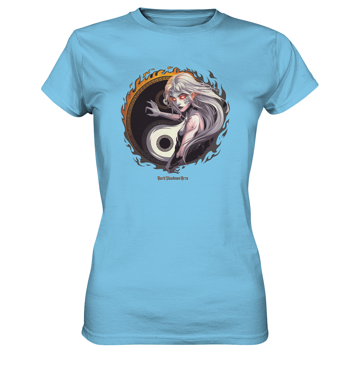 Eternal Flames Yin Yang Guardian - Ladies Premium Shirt | Lady - Shirts | Dark Shadows Arts
