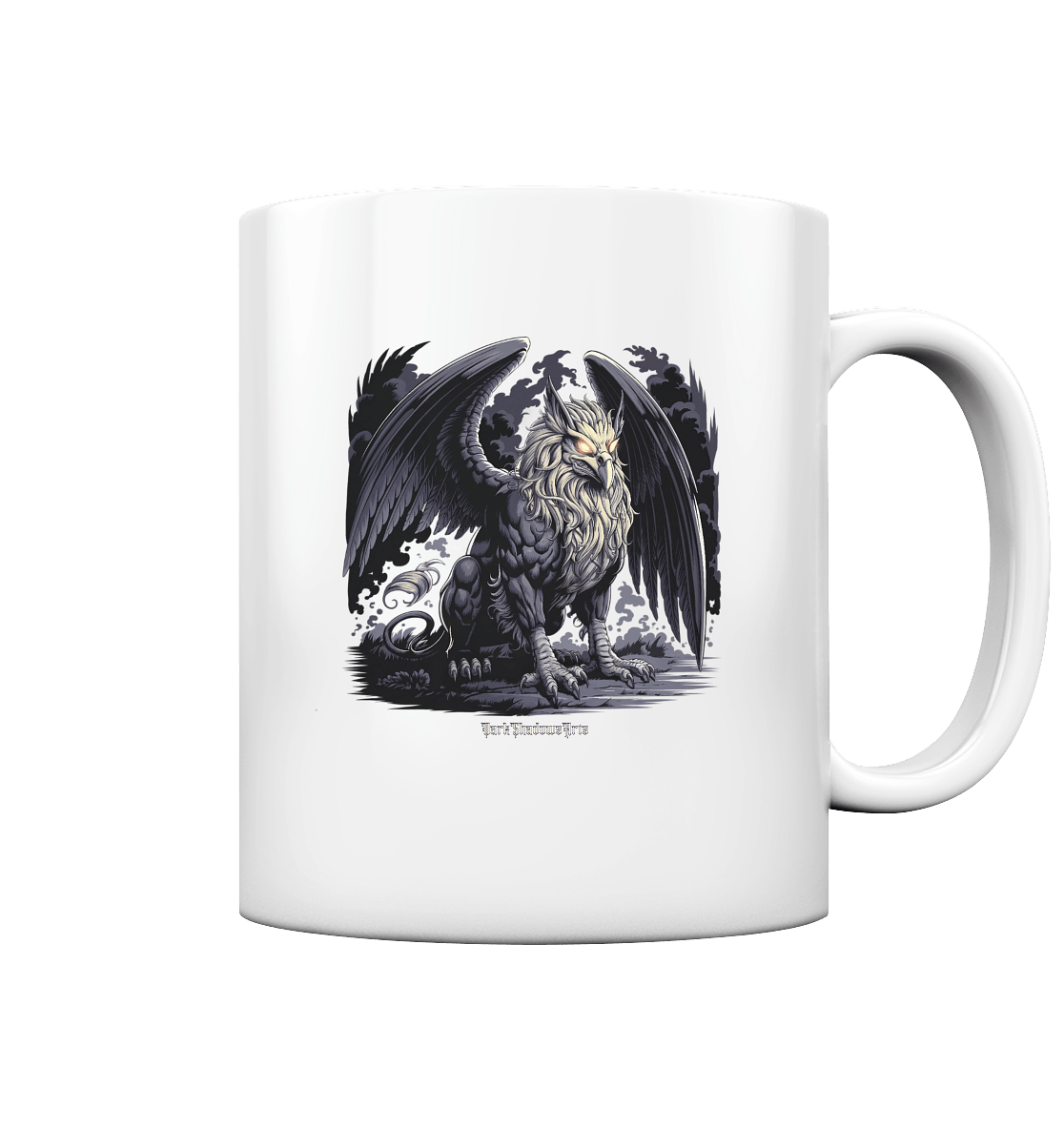 Eternal Guardian - The Enigmatic Stone Griffin - Tasse glossy | Trinkgefäße | Dark Shadows Arts