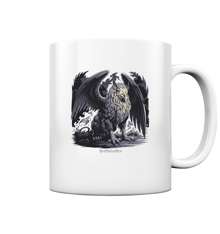 Eternal Guardian - The Enigmatic Stone Griffin - Tasse glossy | Trinkgefäße | Dark Shadows Arts