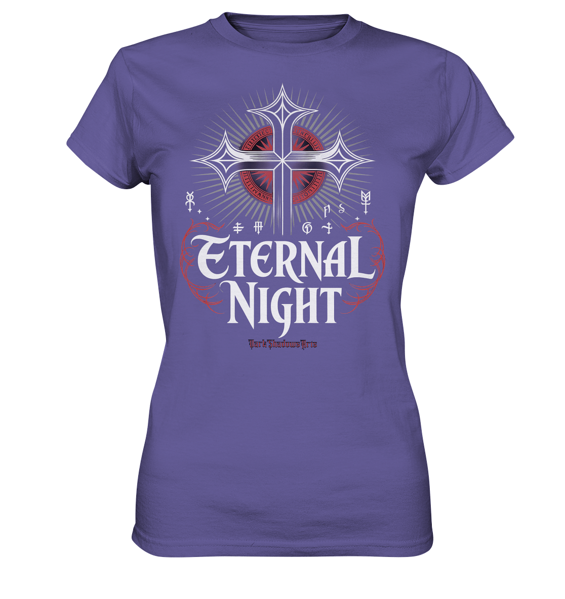 ETERNAL NIGHT – Mystisches gotisches Design mit Kreuz und Symbolen - Ladies Premium Shirt | Lady - Shirts | Dark Shadows Arts