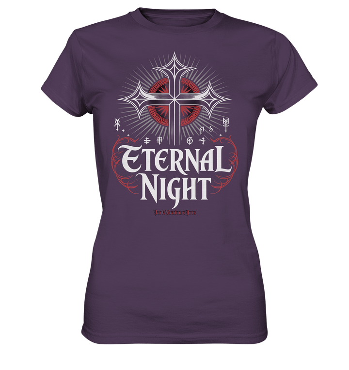 ETERNAL NIGHT – Mystisches gotisches Design mit Kreuz und Symbolen - Ladies Premium Shirt | Lady - Shirts | Dark Shadows Arts