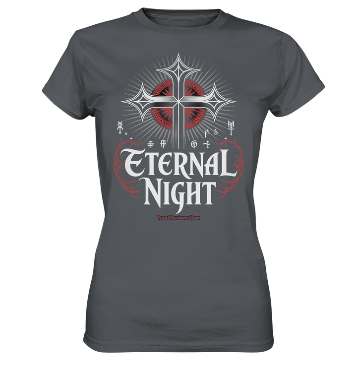 ETERNAL NIGHT – Mystisches gotisches Design mit Kreuz und Symbolen - Ladies Premium Shirt | Lady - Shirts | Dark Shadows Arts