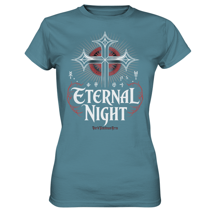 ETERNAL NIGHT – Mystisches gotisches Design mit Kreuz und Symbolen - Ladies Premium Shirt | Lady - Shirts | Dark Shadows Arts