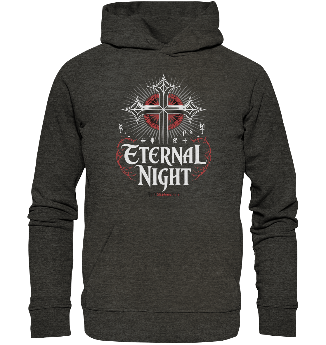 ETERNAL NIGHT – Mystisches gotisches Design mit Kreuz und Symbolen - Organic Hoodie | Hoodies | Dark Shadows Arts