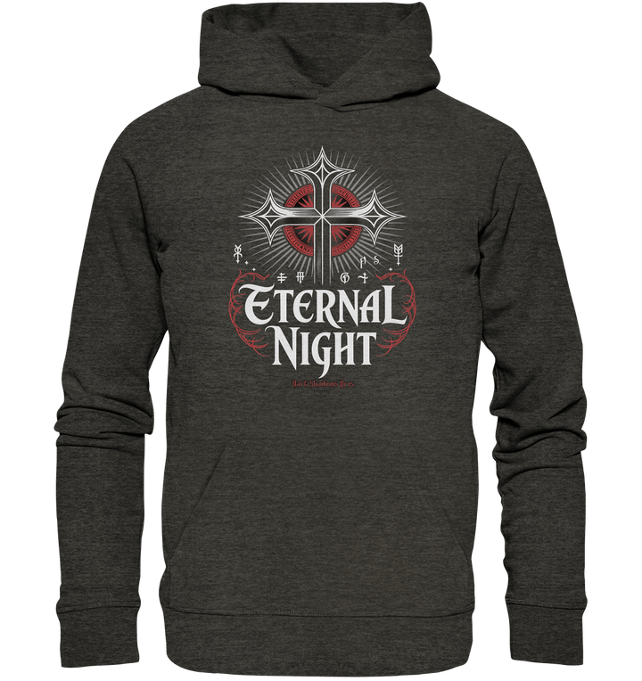 ETERNAL NIGHT – Mystisches gotisches Design mit Kreuz und Symbolen - Organic Hoodie | Hoodies | Dark Shadows Arts