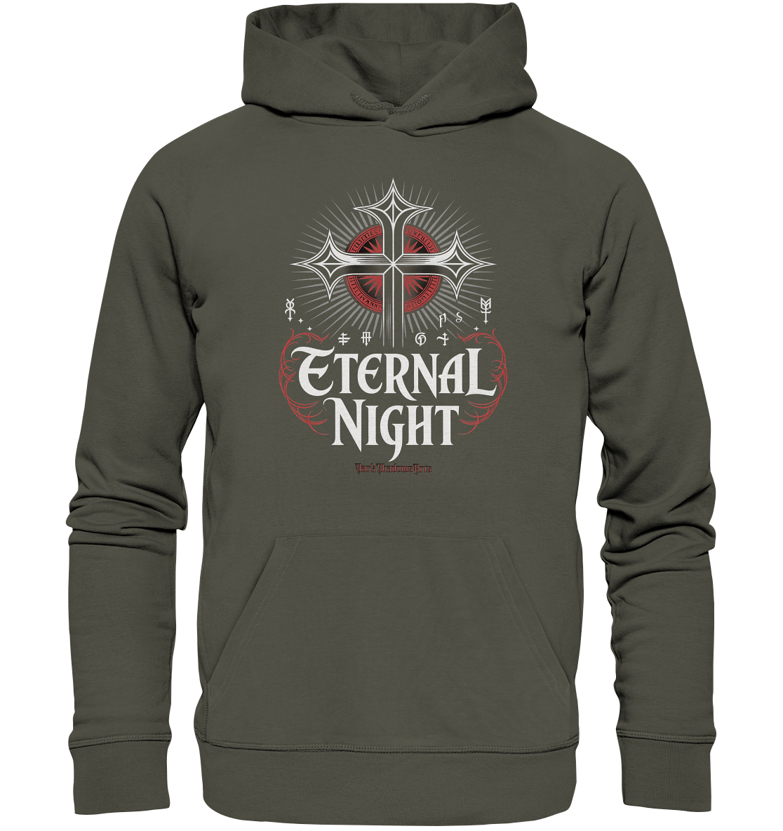 ETERNAL NIGHT – Mystisches gotisches Design mit Kreuz und Symbolen - Organic Hoodie | Hoodies | Dark Shadows Arts