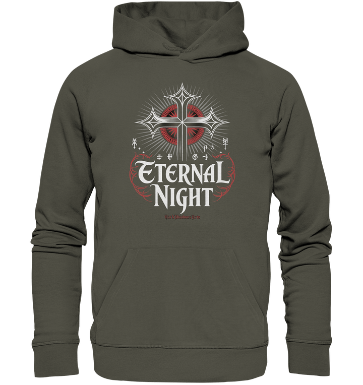 ETERNAL NIGHT – Mystisches gotisches Design mit Kreuz und Symbolen - Organic Hoodie | Hoodies | Dark Shadows Arts