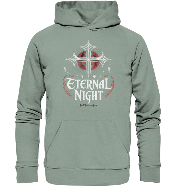 ETERNAL NIGHT – Mystisches gotisches Design mit Kreuz und Symbolen - Organic Hoodie | Hoodies | Dark Shadows Arts