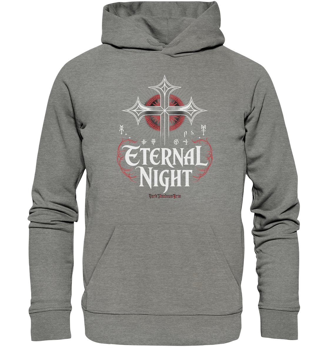 ETERNAL NIGHT – Mystisches gotisches Design mit Kreuz und Symbolen - Organic Hoodie | Hoodies | Dark Shadows Arts