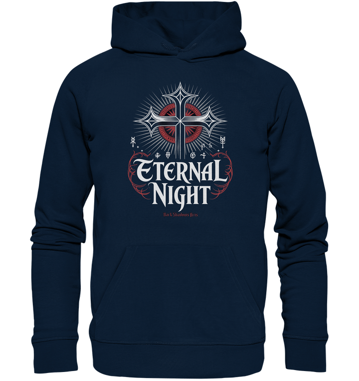 ETERNAL NIGHT – Mystisches gotisches Design mit Kreuz und Symbolen - Organic Hoodie | Hoodies | Dark Shadows Arts