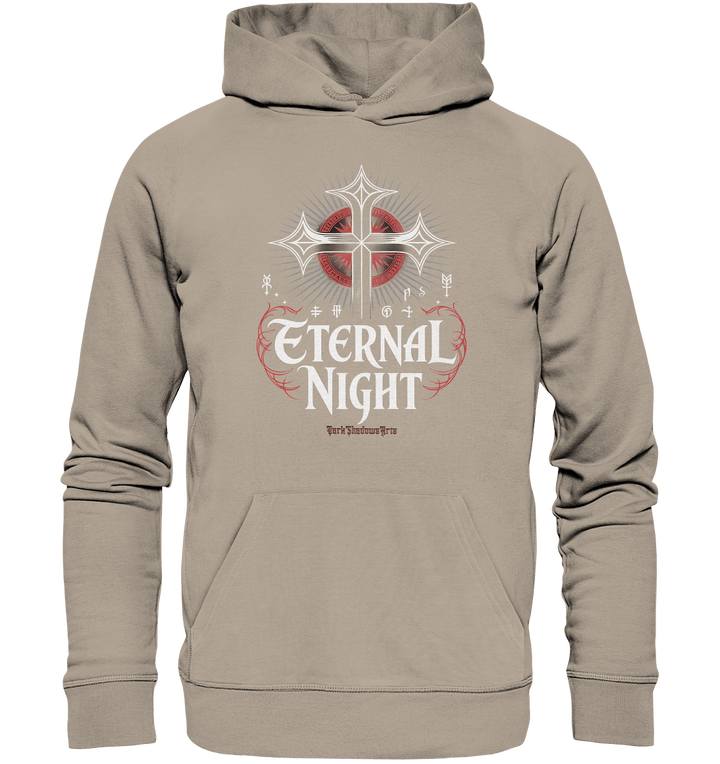 ETERNAL NIGHT – Mystisches gotisches Design mit Kreuz und Symbolen - Organic Hoodie | Hoodies | Dark Shadows Arts