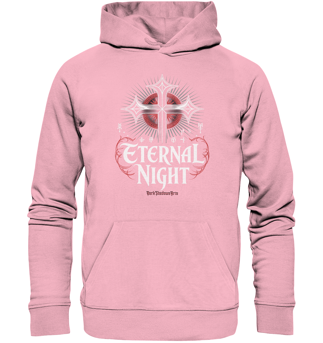 ETERNAL NIGHT – Mystisches gotisches Design mit Kreuz und Symbolen - Organic Hoodie | Hoodies | Dark Shadows Arts