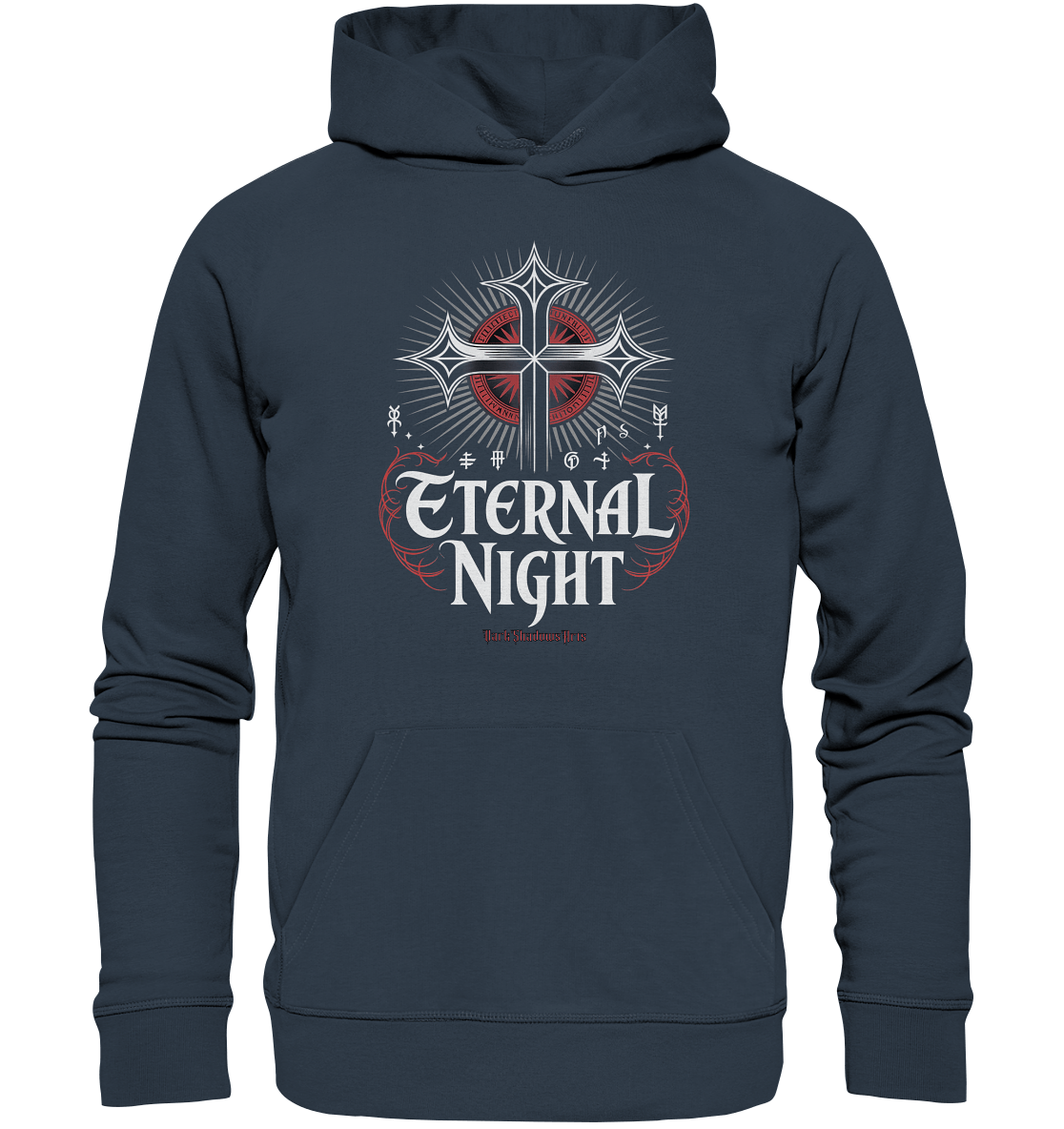 ETERNAL NIGHT – Mystisches gotisches Design mit Kreuz und Symbolen - Organic Hoodie | Hoodies | Dark Shadows Arts