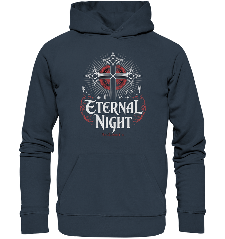 ETERNAL NIGHT – Mystisches gotisches Design mit Kreuz und Symbolen - Organic Hoodie | Hoodies | Dark Shadows Arts