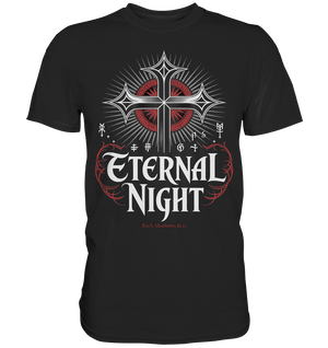 ETERNAL NIGHT – Mystisches gotisches Design mit Kreuz und Symbolen - Premium Shirt | Unisex - Shirts | Dark Shadows Arts