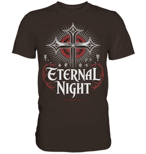 ETERNAL NIGHT – Mystisches gotisches Design mit Kreuz und Symbolen - Premium Shirt | Unisex - Shirts | Dark Shadows Arts
