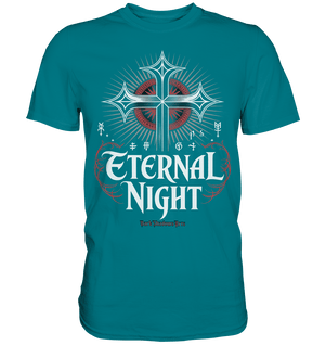 ETERNAL NIGHT – Mystisches gotisches Design mit Kreuz und Symbolen - Premium Shirt | Unisex - Shirts | Dark Shadows Arts