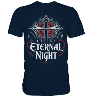 ETERNAL NIGHT – Mystisches gotisches Design mit Kreuz und Symbolen - Premium Shirt | Unisex - Shirts | Dark Shadows Arts