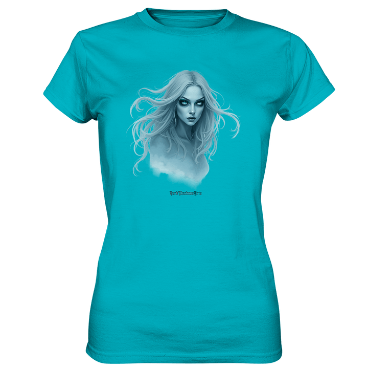 Ethereal Gaze - White - Haired Enigma - Ladies Premium Shirt | Lady - Shirts | Dark Shadows Arts