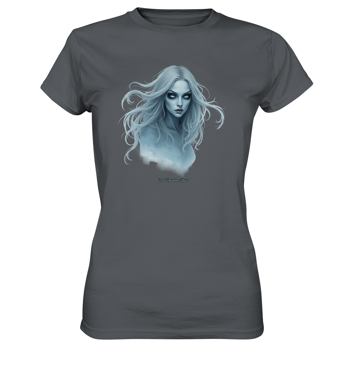 Ethereal Gaze - White - Haired Enigma - Ladies Premium Shirt | Lady - Shirts | Dark Shadows Arts
