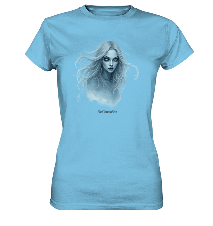 Ethereal Gaze - White - Haired Enigma - Ladies Premium Shirt | Lady - Shirts | Dark Shadows Arts