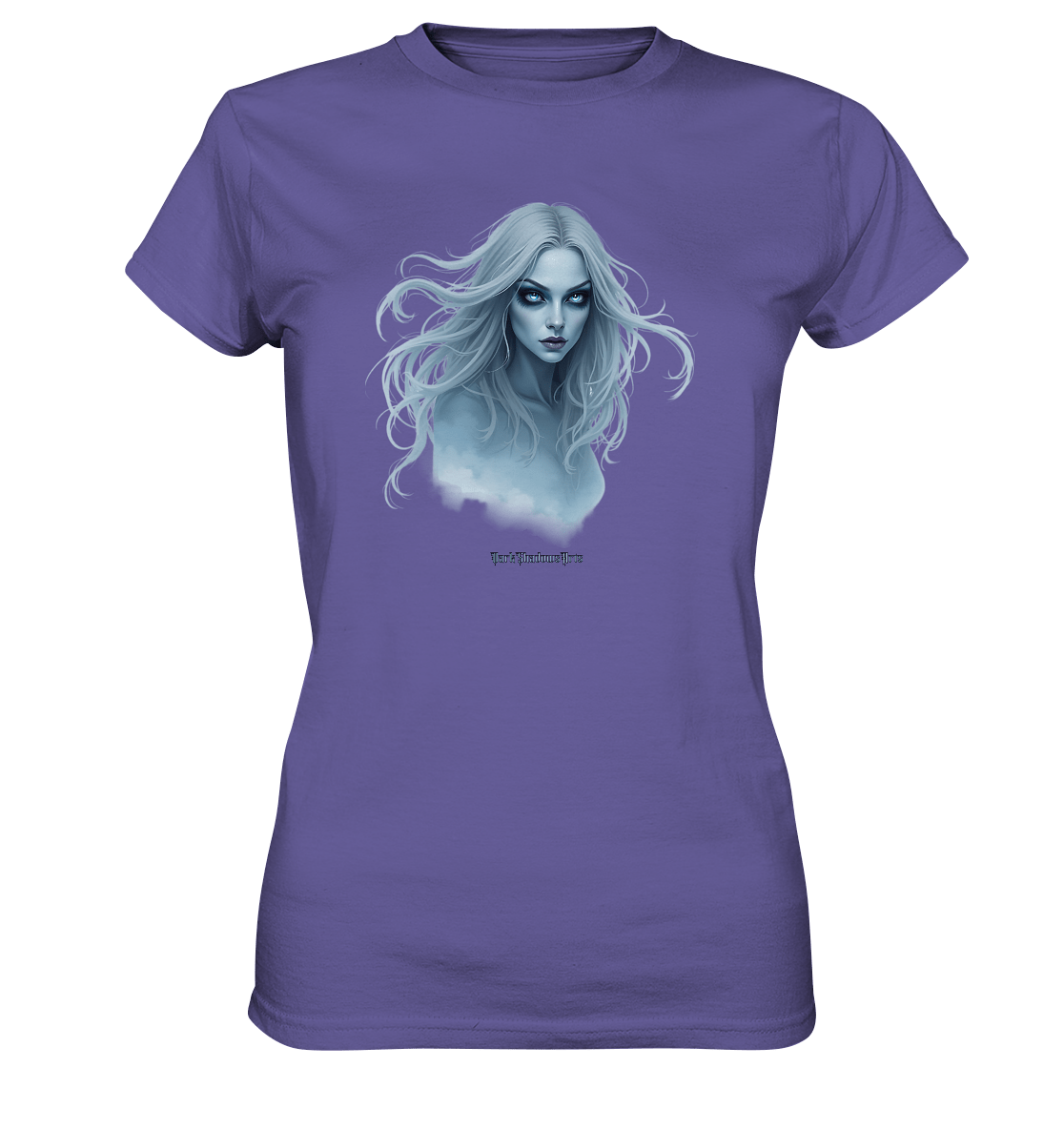 Ethereal Gaze - White - Haired Enigma - Ladies Premium Shirt | Lady - Shirts | Dark Shadows Arts