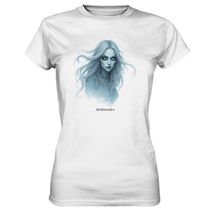 Ethereal Gaze - White - Haired Enigma - Ladies Premium Shirt | Lady - Shirts | Dark Shadows Arts