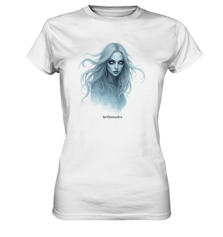 Ethereal Gaze - White - Haired Enigma - Ladies Premium Shirt | Lady - Shirts | Dark Shadows Arts