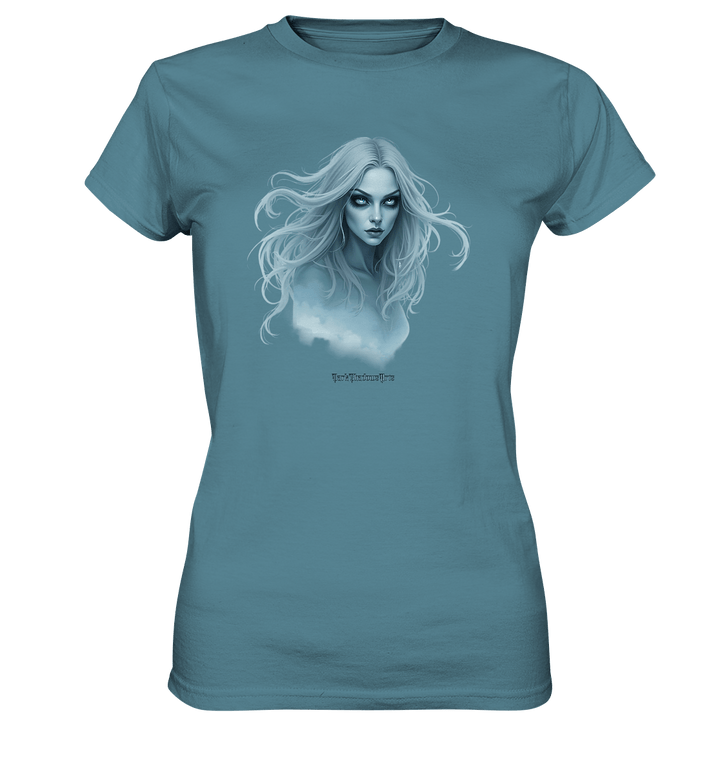 Ethereal Gaze - White - Haired Enigma - Ladies Premium Shirt | Lady - Shirts | Dark Shadows Arts
