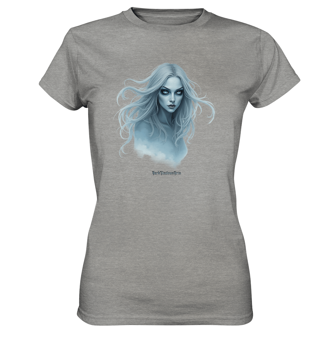 Ethereal Gaze - White - Haired Enigma - Ladies Premium Shirt | Lady - Shirts | Dark Shadows Arts