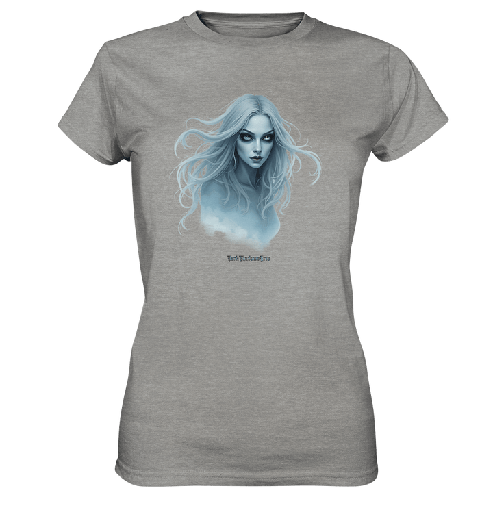 Ethereal Gaze - White - Haired Enigma - Ladies Premium Shirt | Lady - Shirts | Dark Shadows Arts