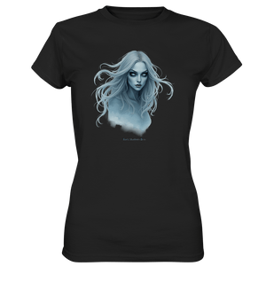 Ethereal Gaze - White - Haired Enigma - Ladies Premium Shirt | Lady - Shirts | Dark Shadows Arts