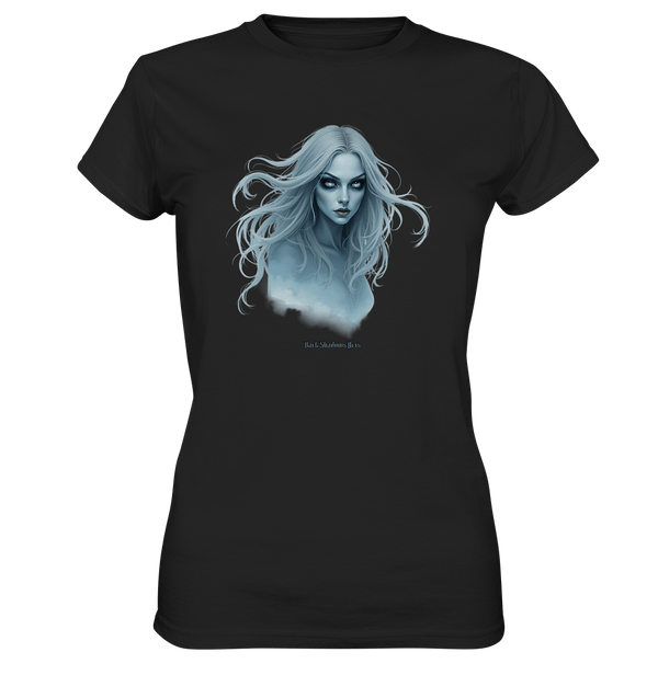 Ethereal Gaze - White - Haired Enigma - Ladies Premium Shirt | Lady - Shirts | Dark Shadows Arts