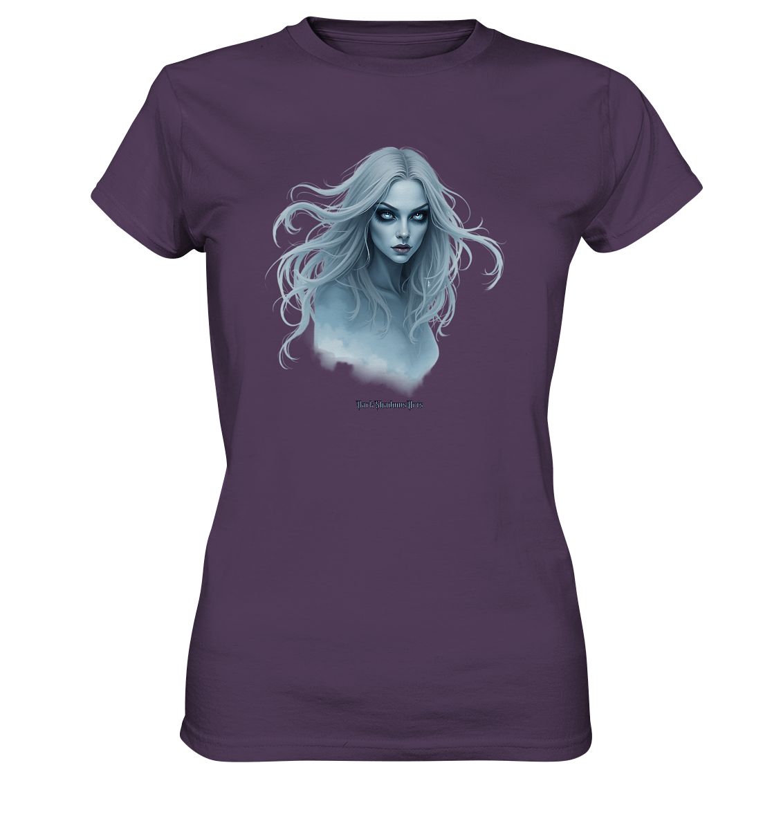Ethereal Gaze - White - Haired Enigma - Ladies Premium Shirt | Lady - Shirts | Dark Shadows Arts