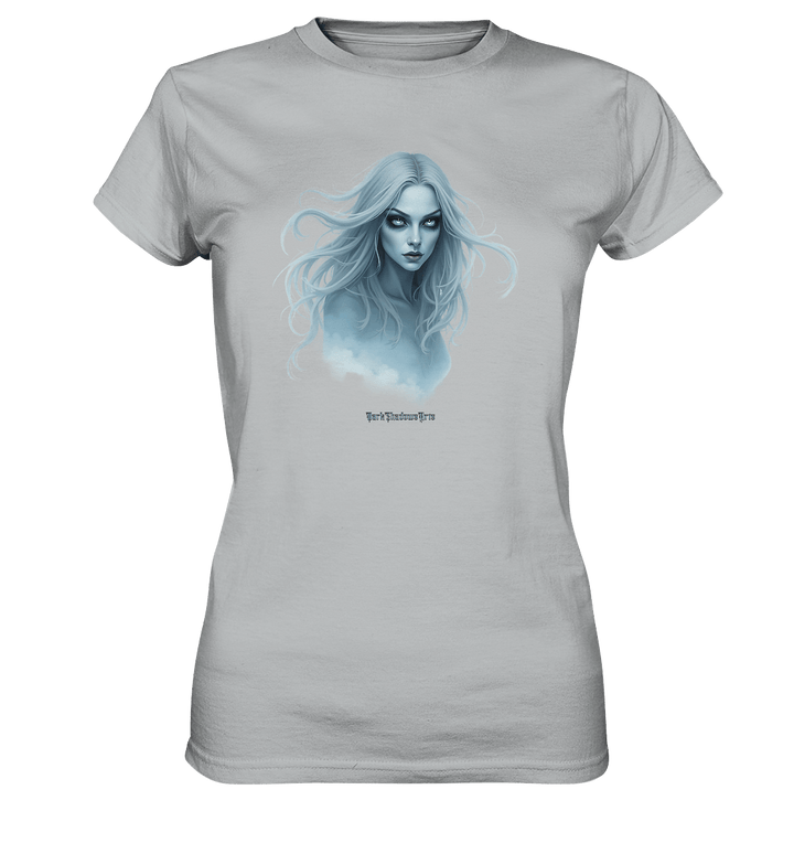 Ethereal Gaze - White - Haired Enigma - Ladies Premium Shirt | Lady - Shirts | Dark Shadows Arts