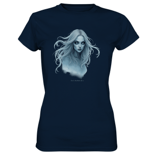 Ethereal Gaze - White - Haired Enigma - Ladies Premium Shirt | Lady - Shirts | Dark Shadows Arts
