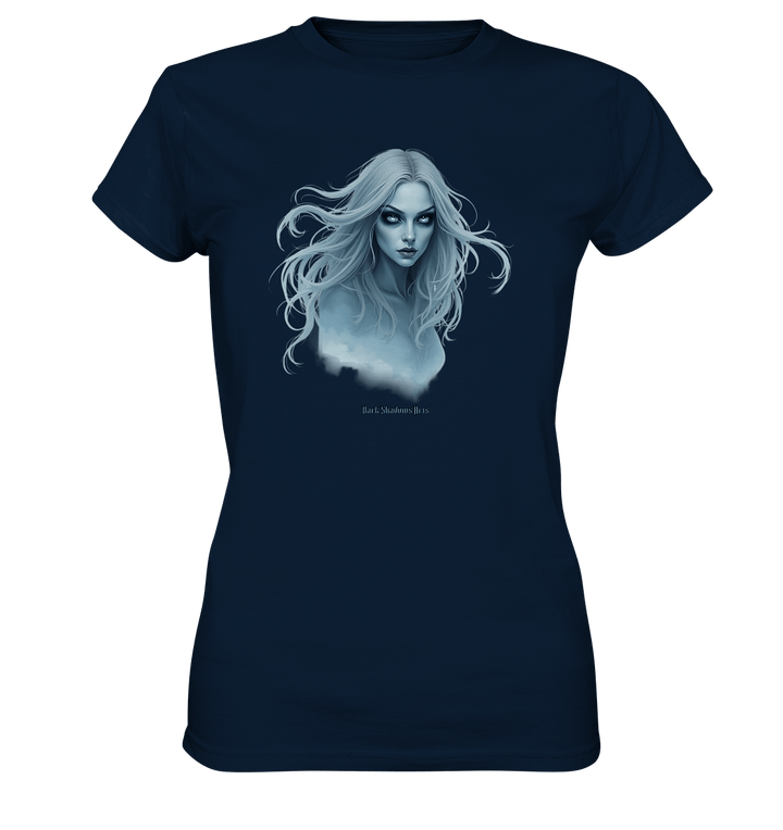 Ethereal Gaze - White - Haired Enigma - Ladies Premium Shirt | Lady - Shirts | Dark Shadows Arts