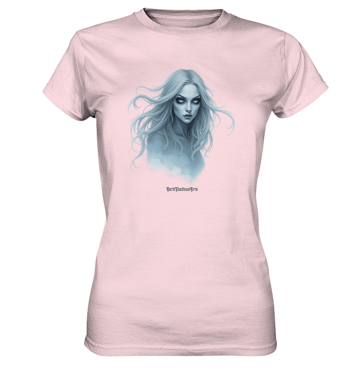 Ethereal Gaze - White - Haired Enigma - Ladies Premium Shirt | Lady - Shirts | Dark Shadows Arts
