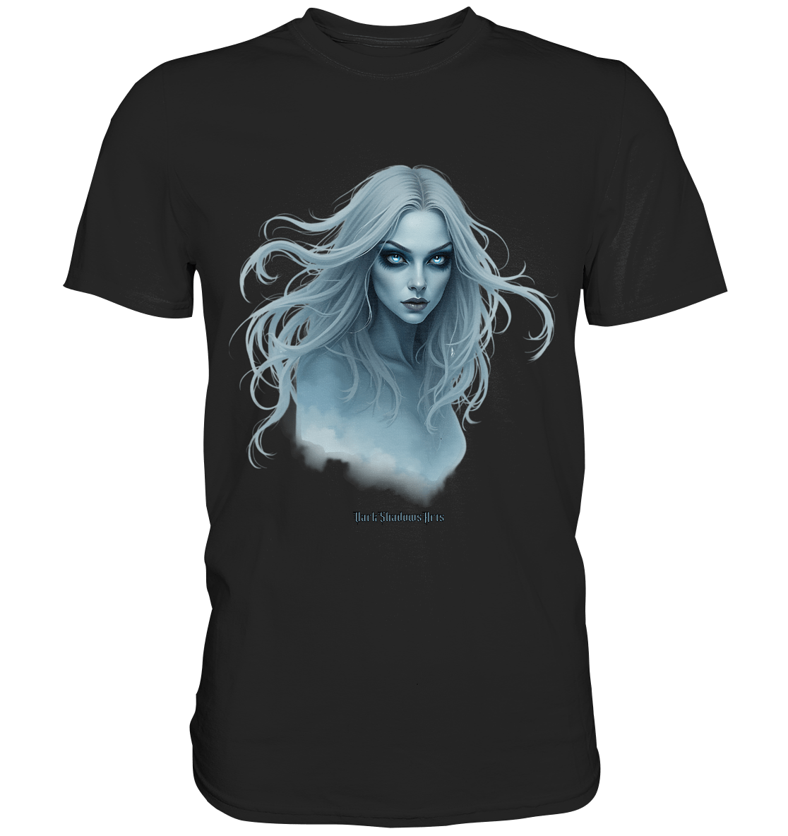 Ethereal Gaze - White - Haired Enigma - Premium Shirt | Unisex - Shirts | Dark Shadows Arts