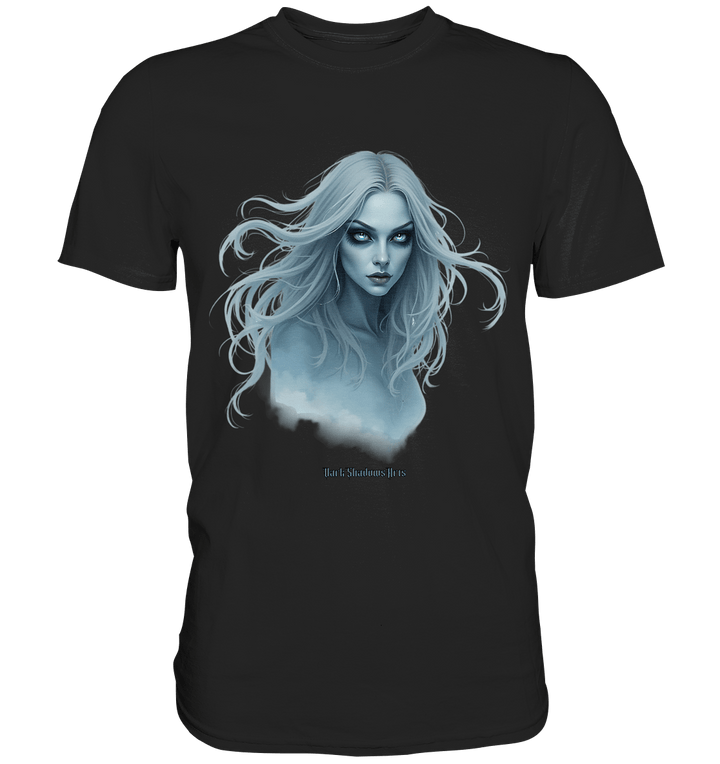 Ethereal Gaze - White - Haired Enigma - Premium Shirt | Unisex - Shirts | Dark Shadows Arts