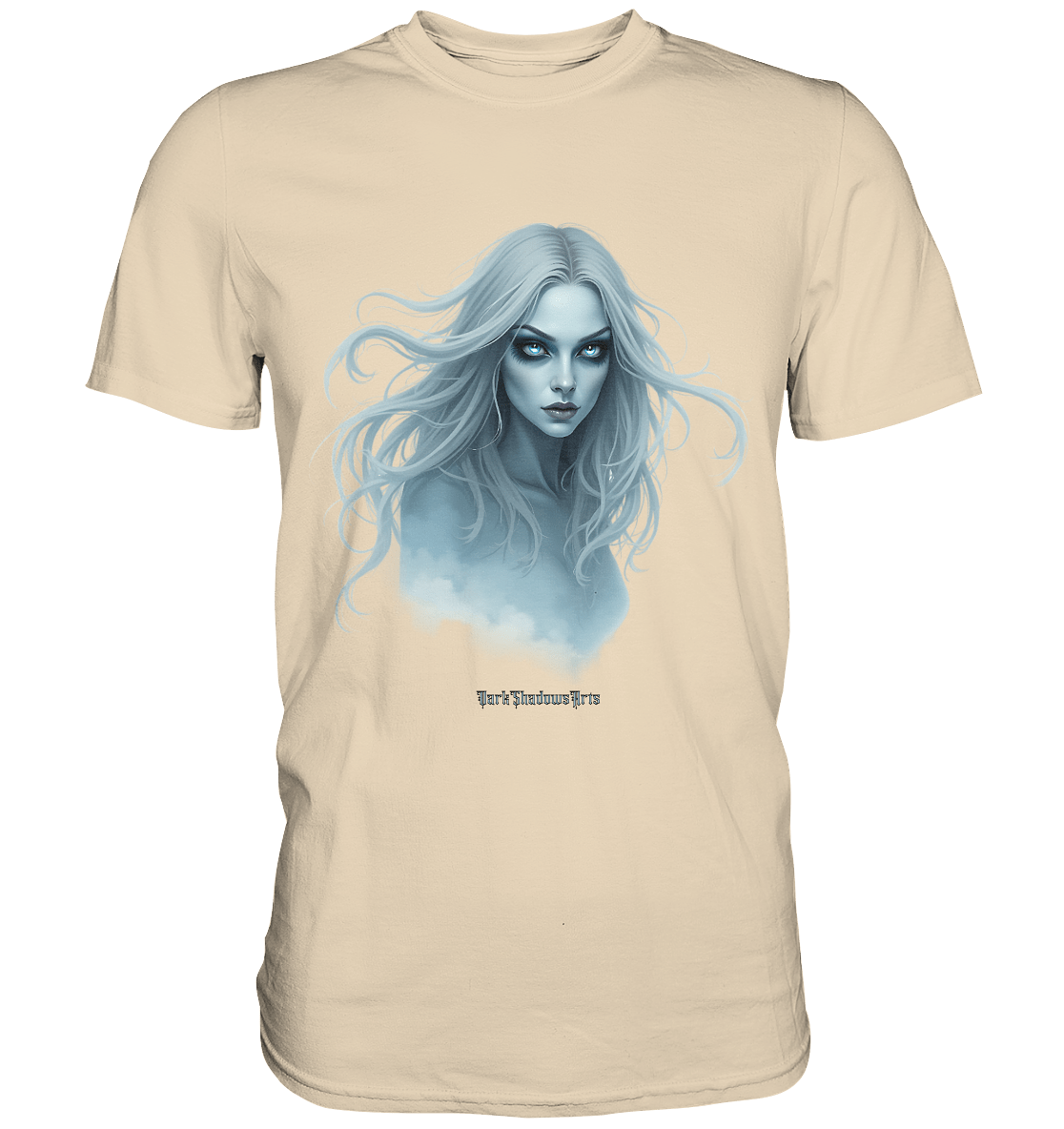 Ethereal Gaze - White - Haired Enigma - Premium Shirt | Unisex - Shirts | Dark Shadows Arts