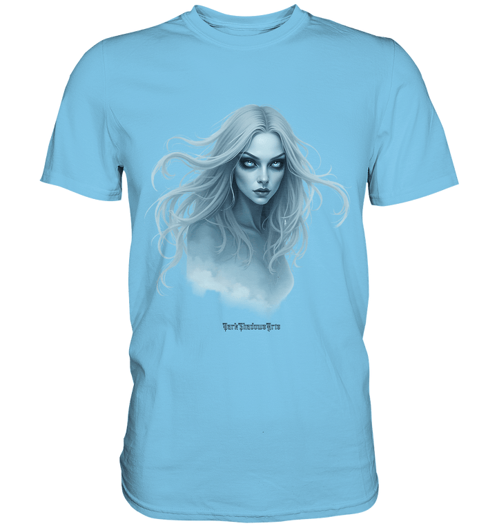 Ethereal Gaze - White - Haired Enigma - Premium Shirt | Unisex - Shirts | Dark Shadows Arts